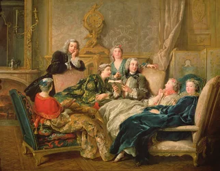 Die Lesung von Molière, ca. 1730
